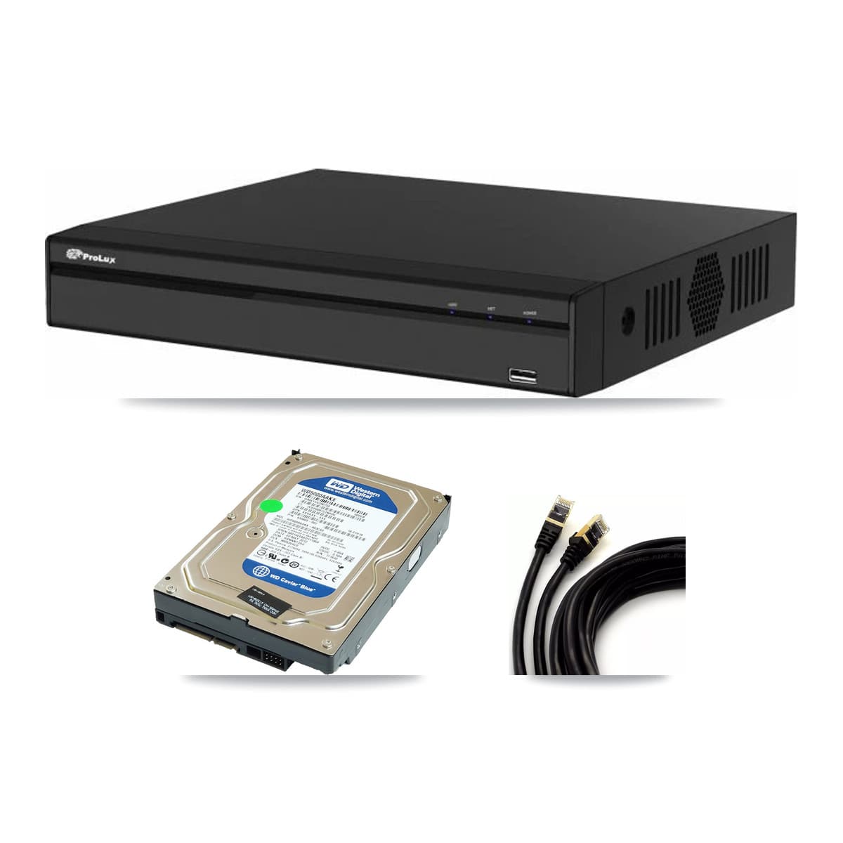Prolux 4-channel CCTV kit: 1 camera (1× 5MP Dome), 500GB hard drive