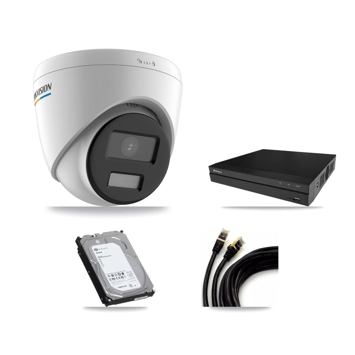 Hikvision & Prolux 8-Channel 2MP CCTV Kit — 8 Turret Cameras + 6TB Recording