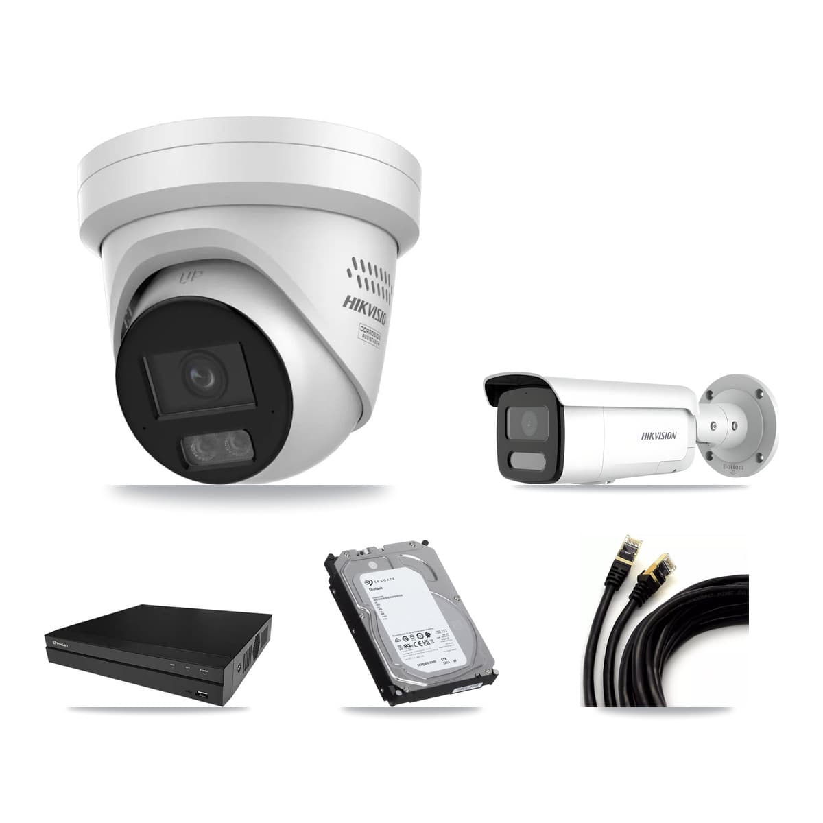 Hikvision & Prolux 8-Channel 4MP CCTV Kit — 4 Turret + 1 Bullet Cameras + 6TB Recording - Image 1
