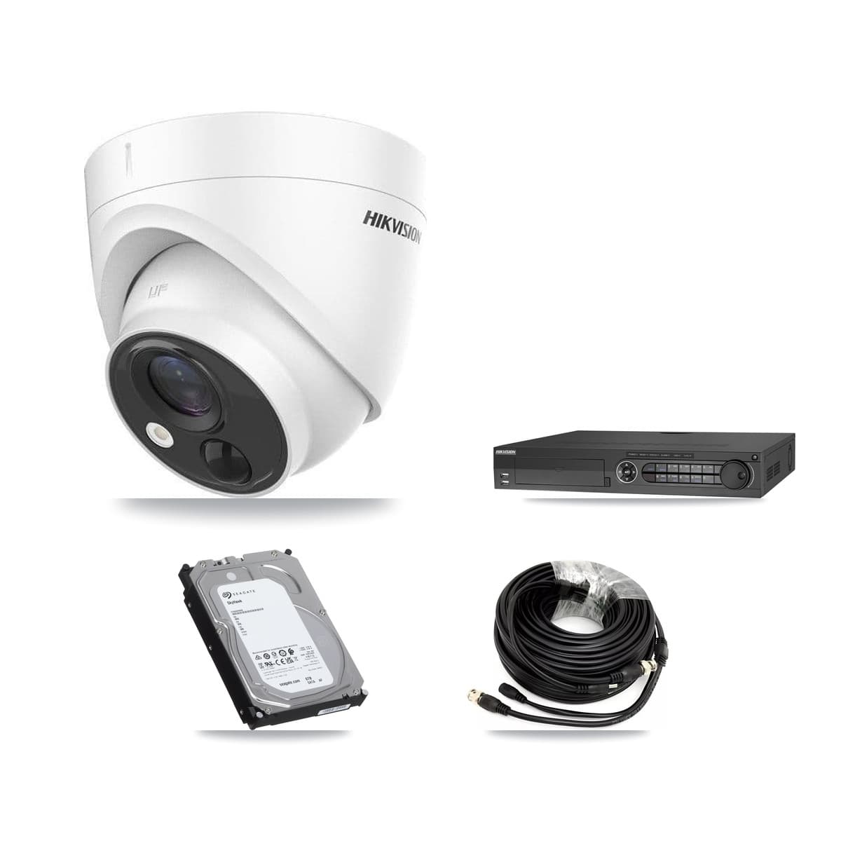 Hikvision 32-Channel 5MP CCTV Kit — 8 DS-2CE71H0T Turret Cameras + 6TB Recording