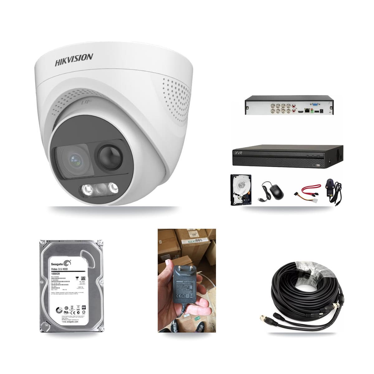 Hikvision & Dahua 8-Channel 5MP CCTV Kit — 1 DS-2CE72KF3T Turret Camera + 1TB Recording (XVR-3108AD Recorder) - Image 1