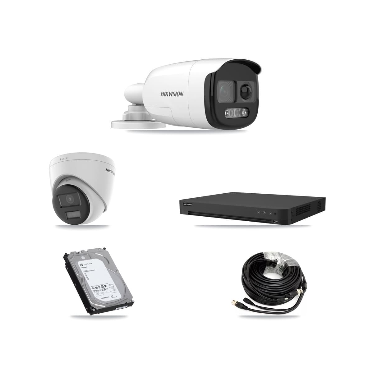 Hikvision 16-Channel 5MP – 4K CCTV Kit — 3 5MP Bullet + 1 4K Turret Cameras + 6TB Recording