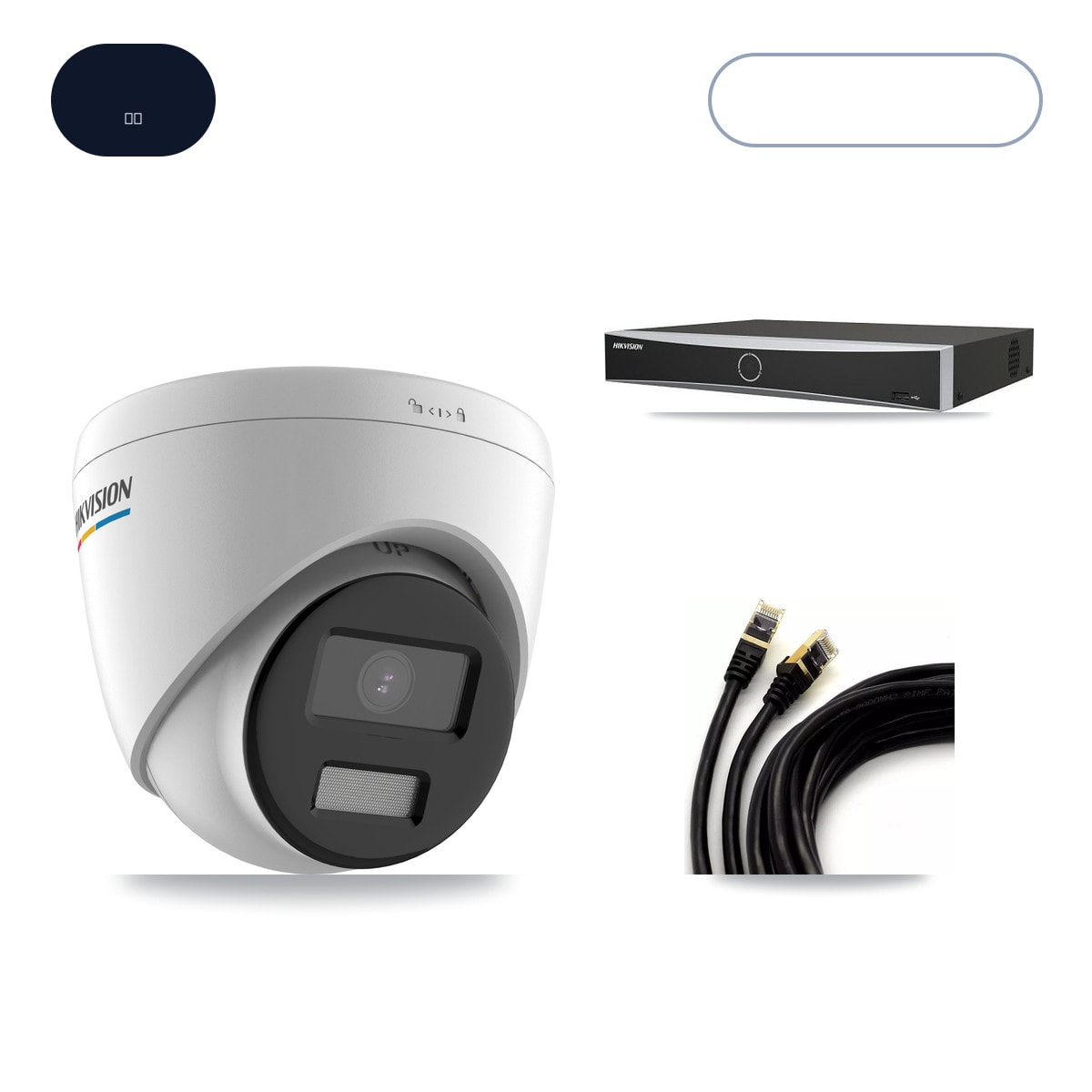 Hikvision DS-7604NXI-K1/4P 4-Channel NVR CCTV Kit — 2× DS-2CD1327G2-LUF 2MP Cameras + 500GB HDD - Image 1