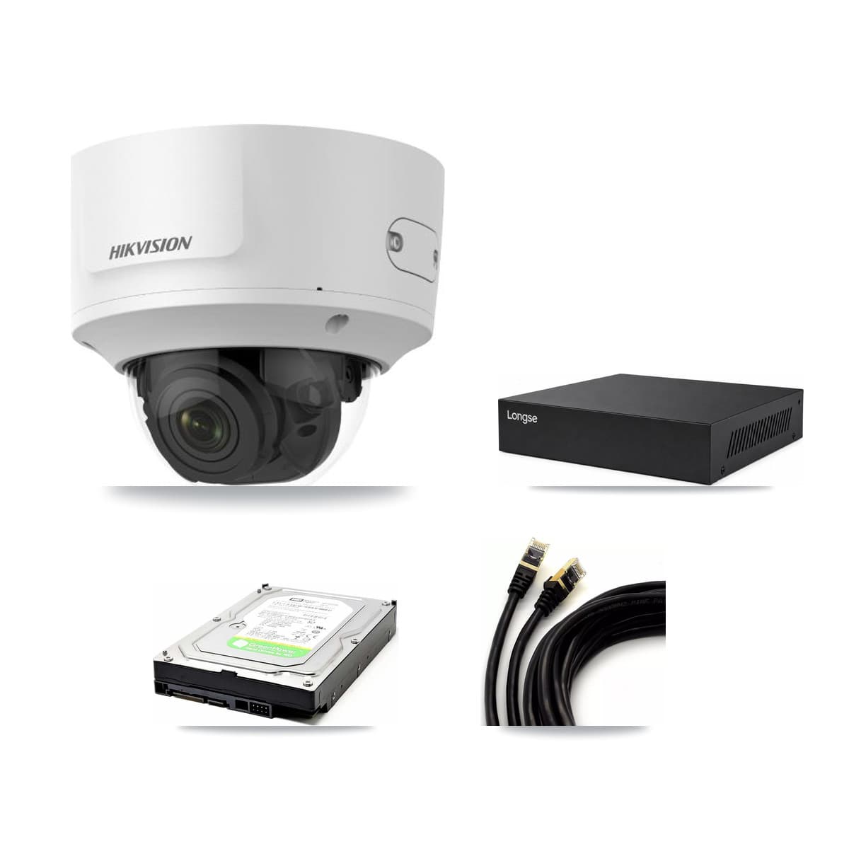 Hikvision & Longse 8-Channel 2MP CCTV Kit — 2 Dome Cameras + 1TB Recording