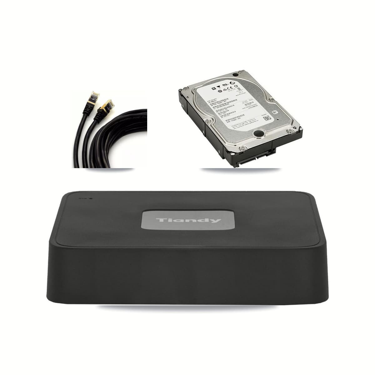 Tiandy 4-channel CCTV kit: 4 cameras (4× 5MP Dome), 5TB hard drive