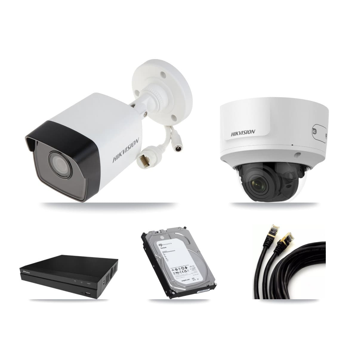 Hikvision & Prolux 16-Channel 2MP – 5MP CCTV Kit — 4 5MP Bullet + 2 2MP Dome Cameras + 6TB Recording