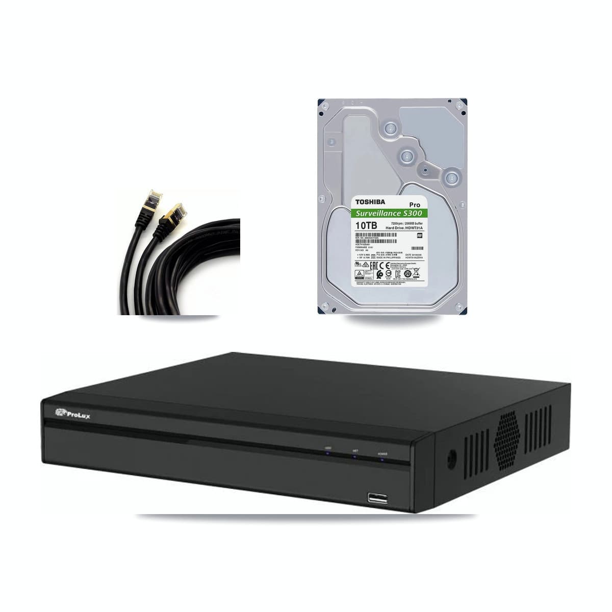 Prolux 4-Channel 5MP CCTV Kit — 3 Dome Cameras + 10TB Recording - Image 1