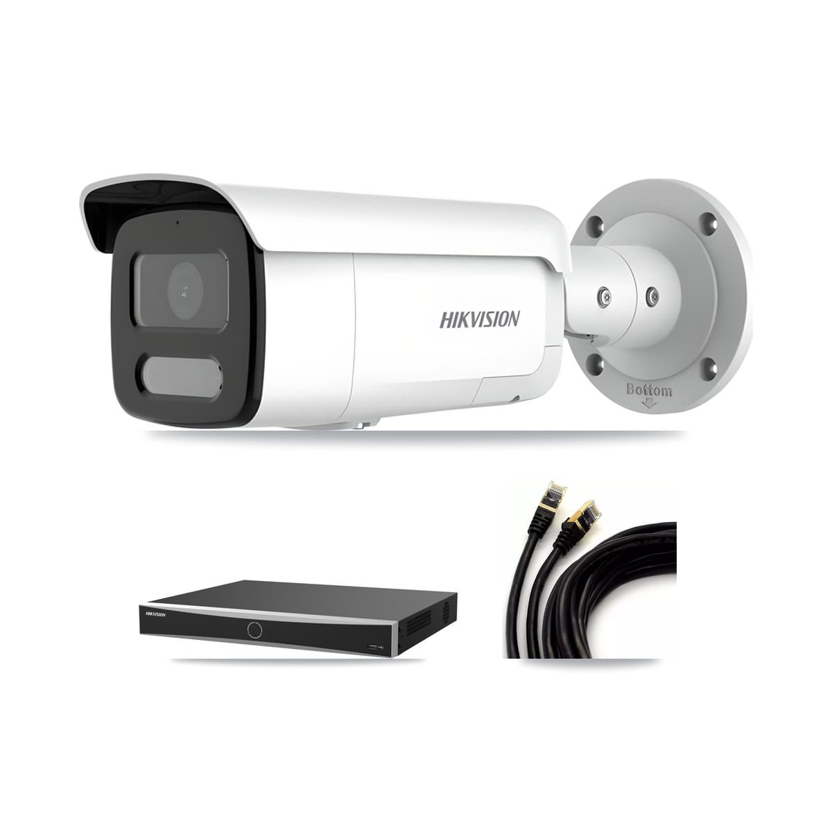 Hikvision 16-Channel 4MP CCTV Kit — 2 Bullet Cameras + 3TB Recording (DS-7616NXI Recorder)