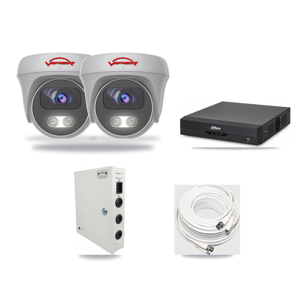 Viper & Dahua 4-Channel 5MP CCTV Kit — 2 Cameras + 3TB Recording - Image 1