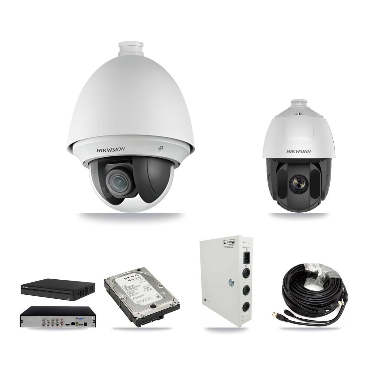 Hikvision & Prolux 8-Channel 2MP CCTV Kit — 6 DS-2AE4225T + 1 DS-2AE5225TI PTZ Cameras + 5TB Recording - Image 1