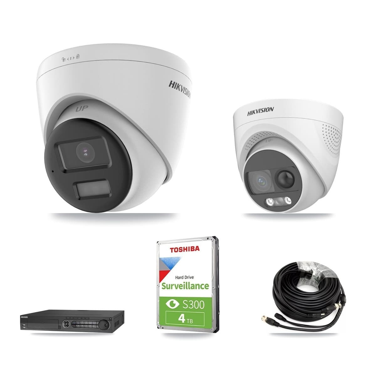 Hikvision 32-Channel 5MP CCTV Kit — 1 DS-2CE72KF3T + 2 DS-2CE78K0T Turret Cameras + 4TB Recording - Image 1