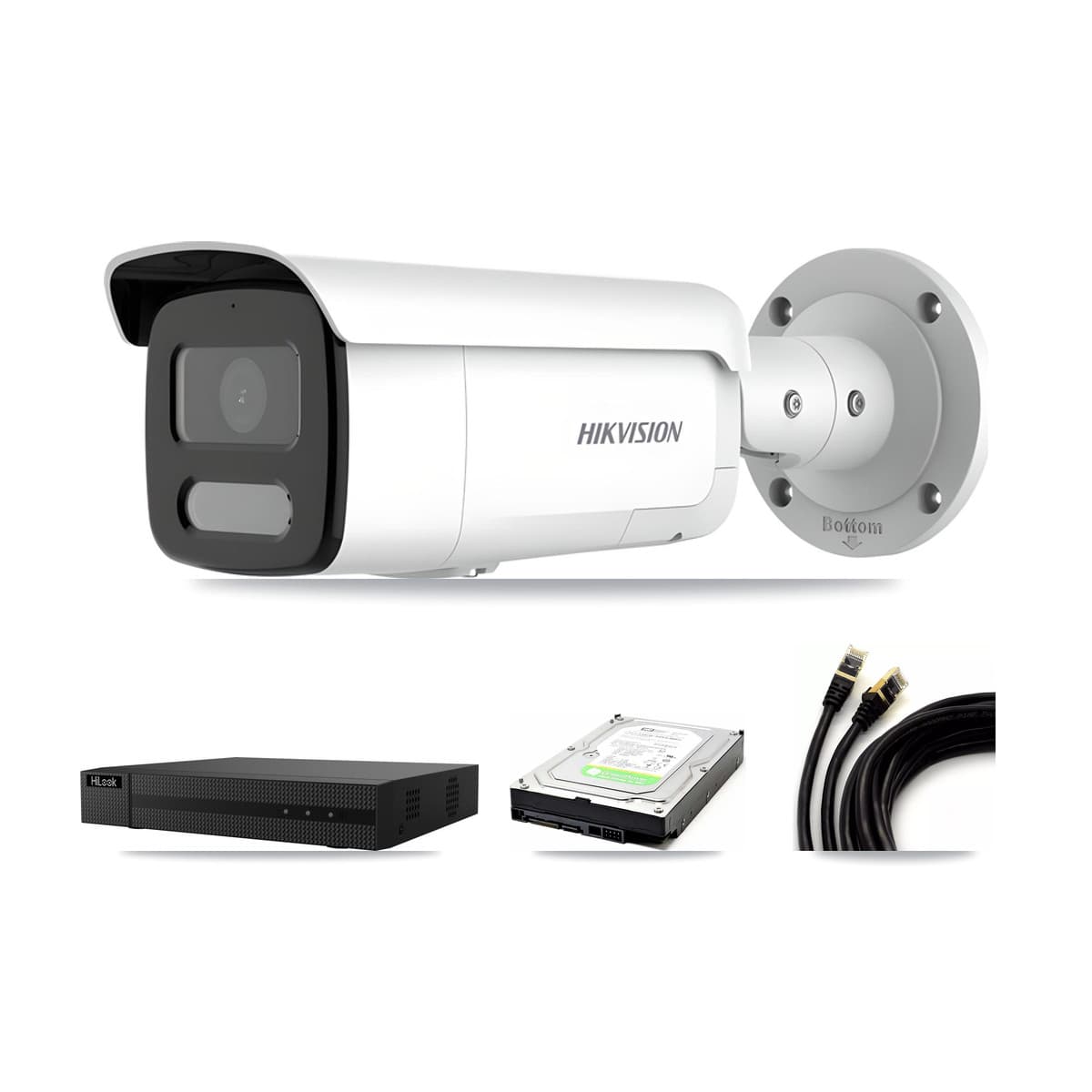 Hikvision & HiLook 8-Channel 4MP CCTV Kit — 1 Bullet Camera + 1TB Recording (NVR-108MH-D Recorder)