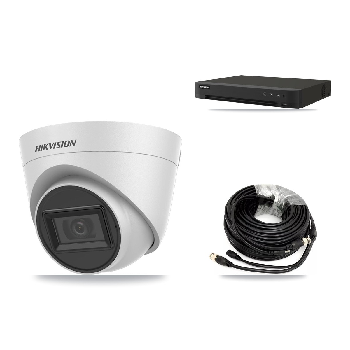 Hikvision IDS-7208HUHI-M1/XT 8-Channel DVR CCTV Kit — 7× DS-2CE78H0T-IT3FS White 5MP Cameras + 10TB HDD - Image 1