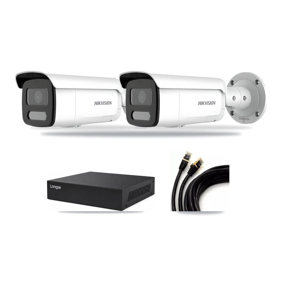 Hikvision & Longse 8-Channel 4MP CCTV Kit — 2 Bullet Cameras + 3TB Recording - Image 1