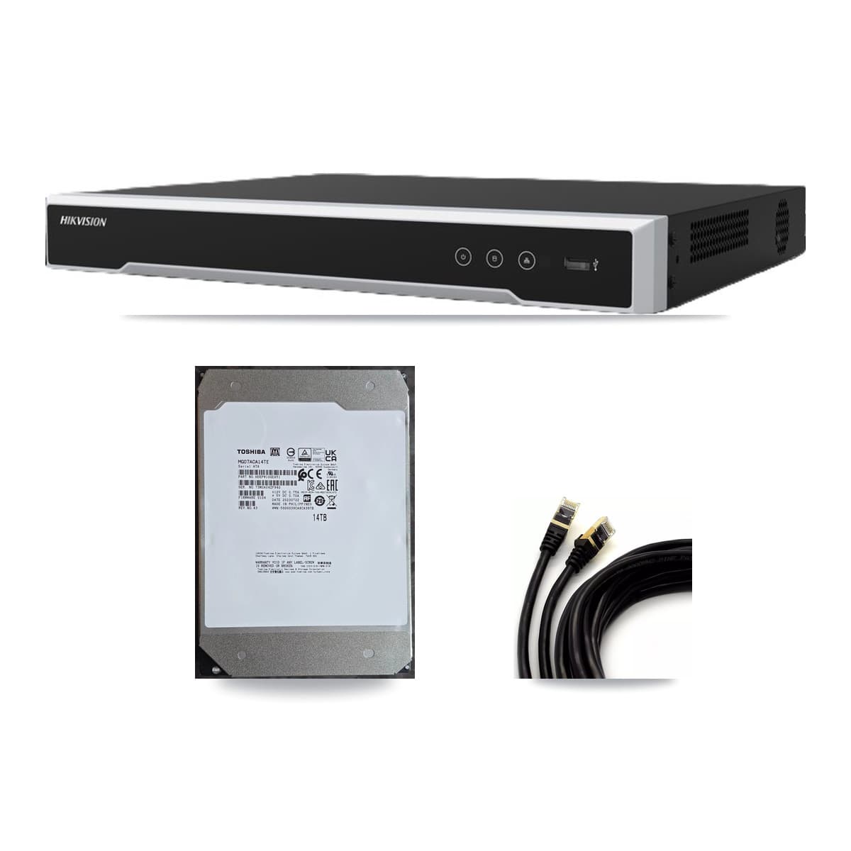 Hikvision 16-Channel 5MP CCTV Kit — 11 Dome Cameras + 14TB Recording (DS-7616NI-M2 Recorder)