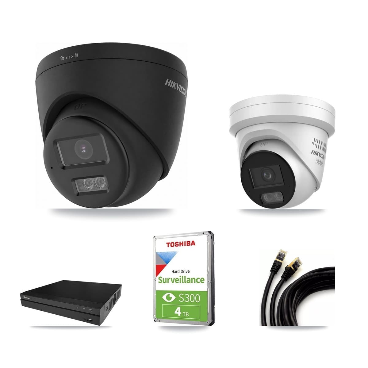 Prolux 8-Channel 4MP – 4K CCTV Kit — 1 4K + 1 4MP Turret Cameras + 4TB Recording - Image 1
