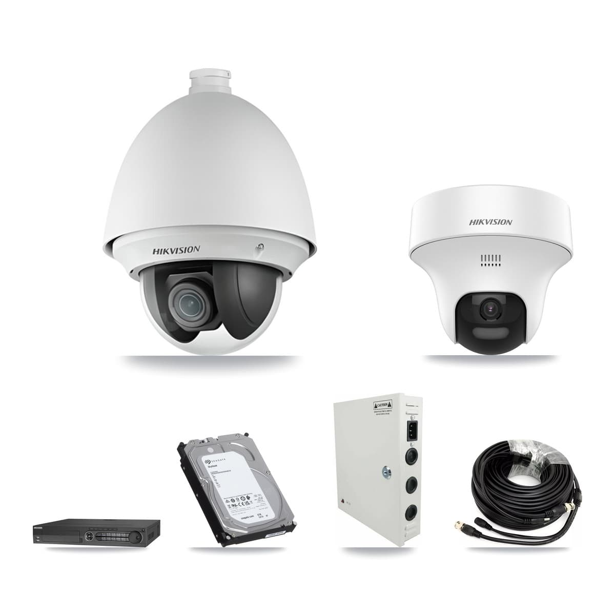 Hikvision 32-Channel 2MP – 5MP CCTV Kit — 28 DS-2AE4225T 2MP PTZ + 1 DS-2CE70K0T 5MP Turret Cameras + 3× 6TB Recording (DS-7332HQHI Recorder) - Image 1