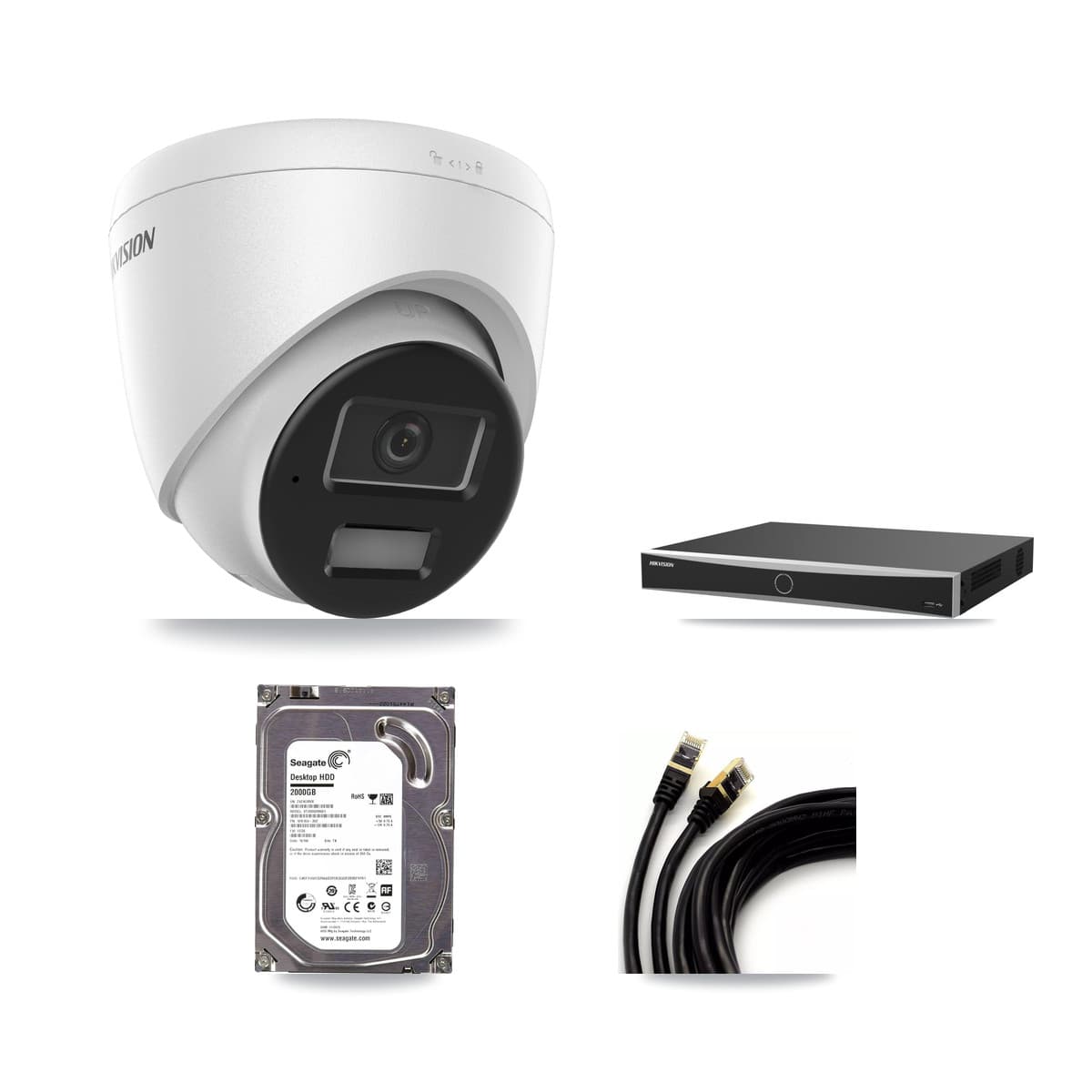 Hikvision 16-Channel 4MP CCTV Kit — 1 DS-2CD1343G2 Turret Camera + 2TB Recording - Image 1