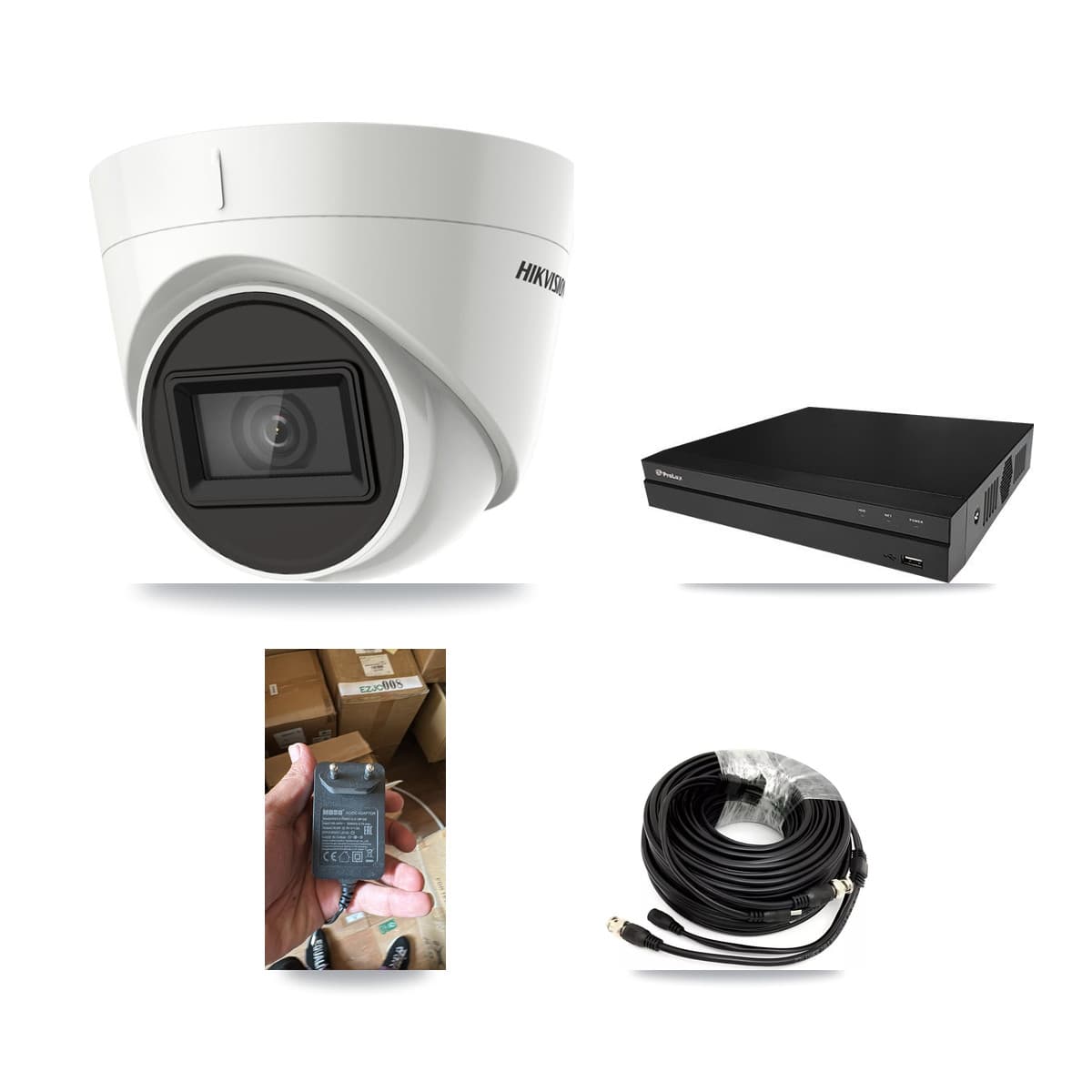 Hikvision & Prolux 8-Channel 4K CCTV Kit — 1 DS-2CE78U1T Turret Camera + 3TB Recording (PXD-5208AN Recorder)