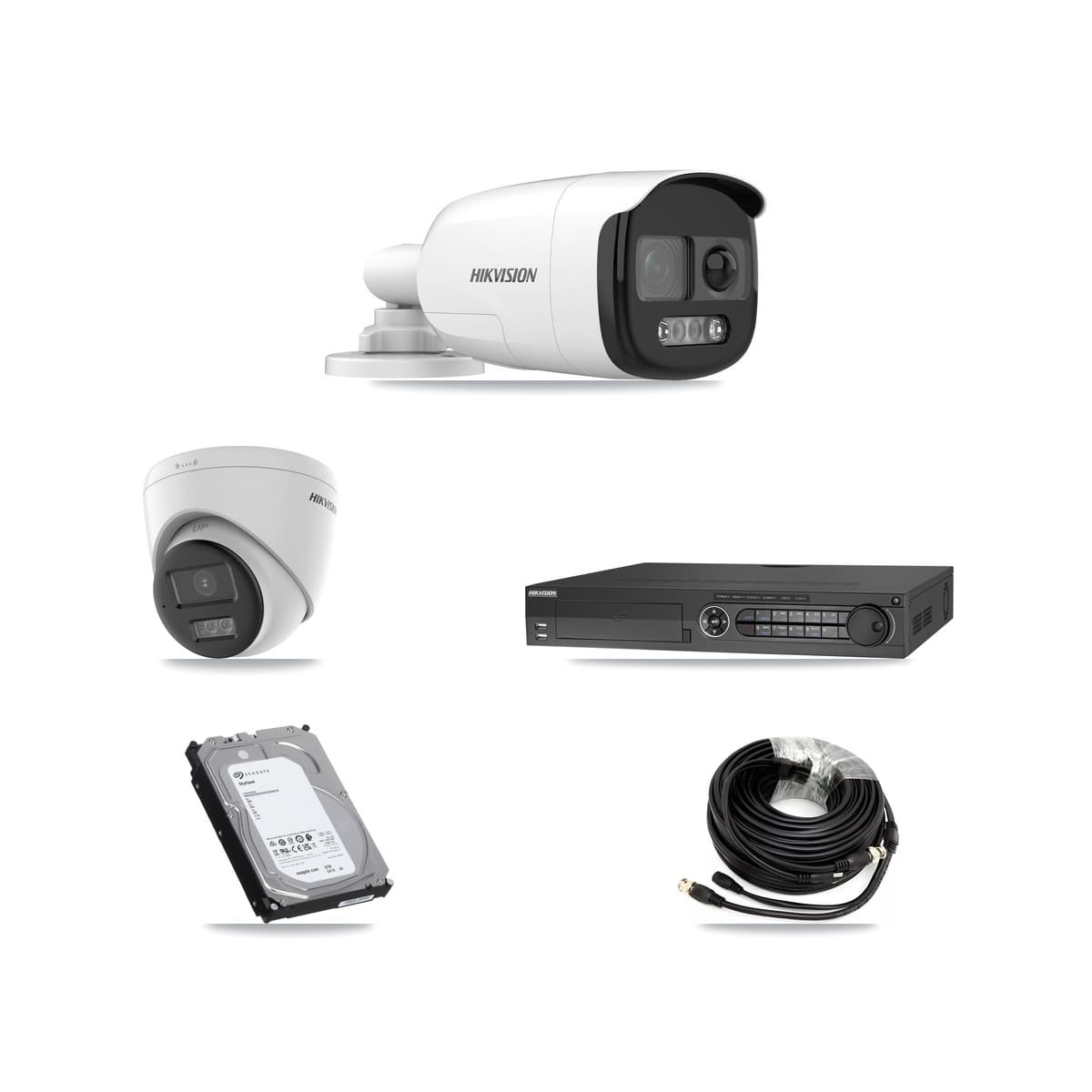 Hikvision 32-Channel 5MP CCTV Kit — 5 DS-2CE12KF3T Bullet + 1 DS-2CE78K0T Turret Cameras + 6TB Recording - Image 1