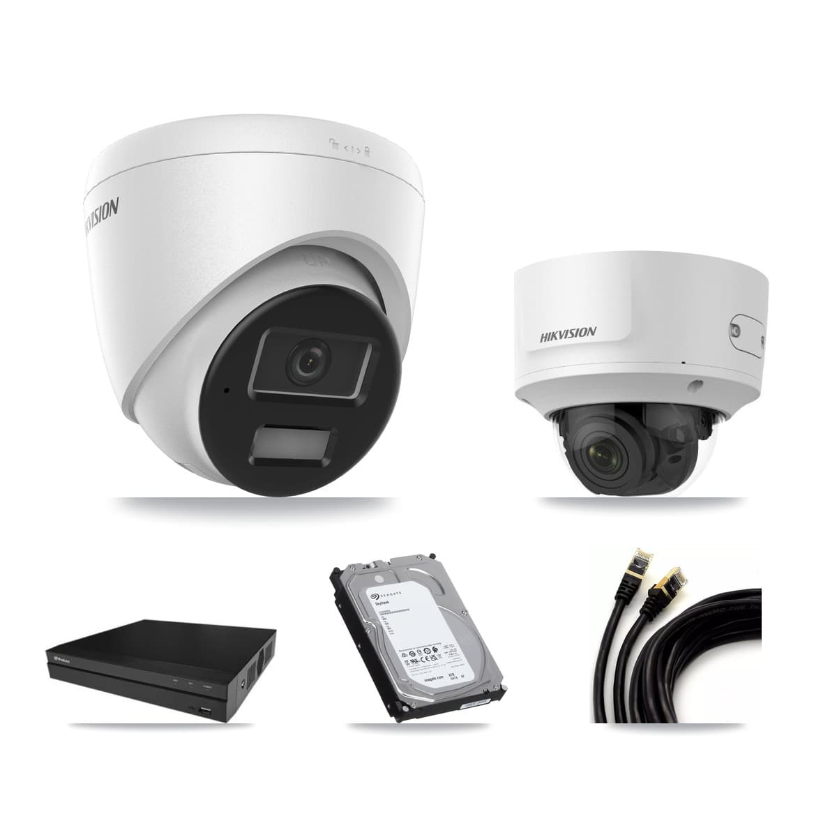 Hikvision & Prolux 16-Channel 2MP – 4MP CCTV Kit — 4 4MP Turret + 2 2MP Dome Cameras + 6TB Recording