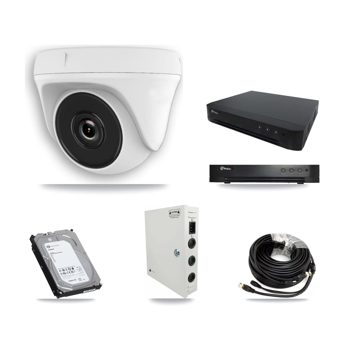 Prolux 16-Channel 2MP CCTV Kit — 16 Dome Cameras + 6TB Recording
