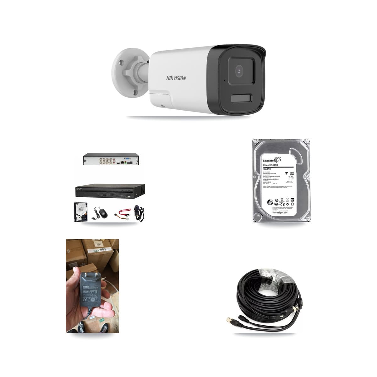 Hikvision & Dahua 8-Channel 5MP CCTV Kit — 1 DS-2CE17K0T Bullet Camera + 1TB Recording (XVR-3108AD Recorder) - Image 1