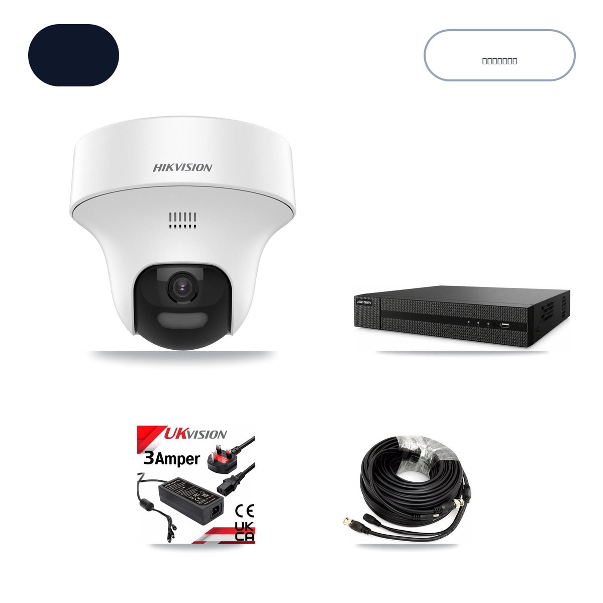 Hikvision 8-Channel 5MP CCTV Kit — 3 DS-2CE70K0T Turret Cameras + 6TB Recording (DVR-8CH Recorder) - Image 1