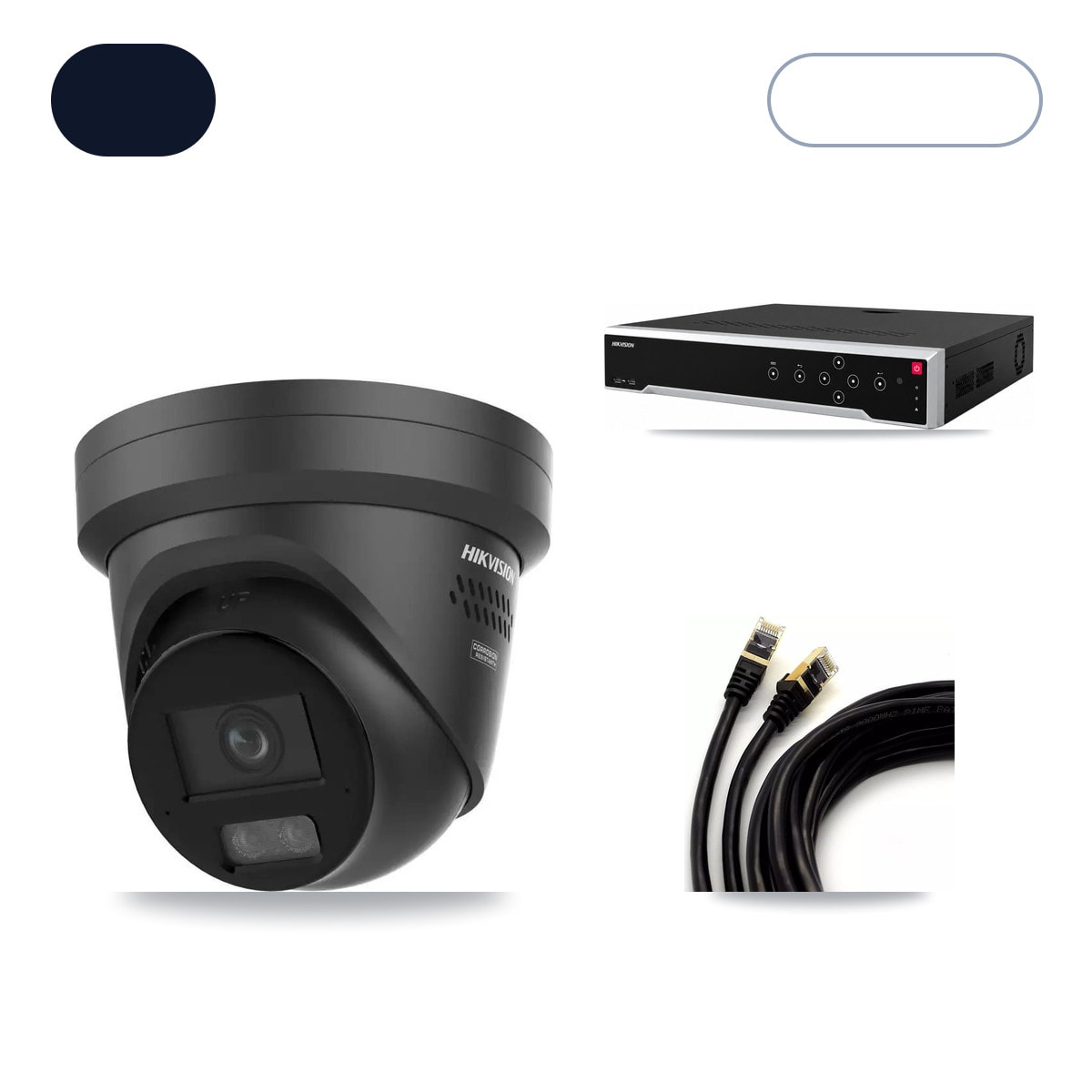 Hikvision DS-7732NI-M4/24P 32-Channel NVR CCTV Kit — 8× DS-2CD2387G3-LIS2UY/SL-Black 4K Cameras + 6TB HDD - Image 1
