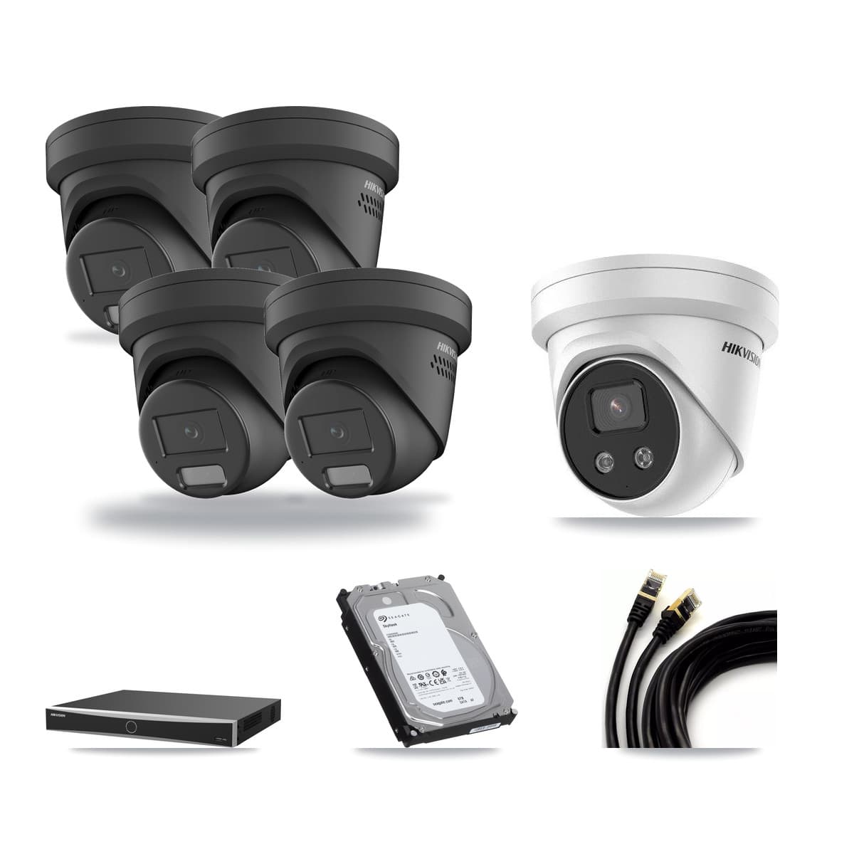 Hikvision 16-Channel 4MP – 5MP CCTV Kit — 4 4MP + 1 5MP Turret Cameras + 6TB Recording - Image 1