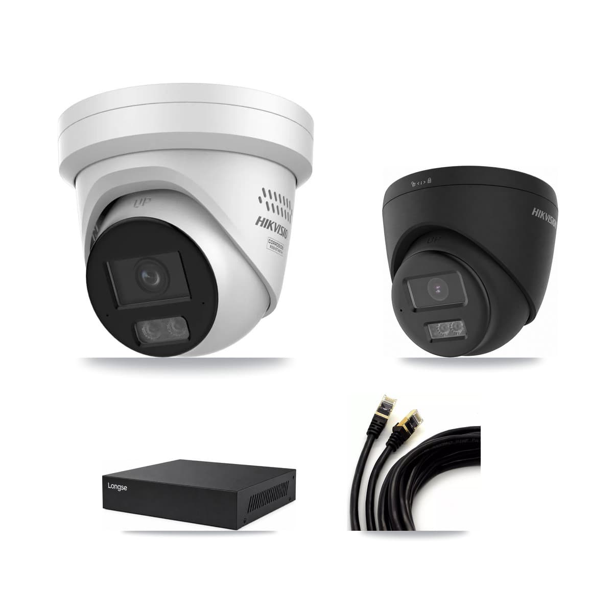 Longse 8-Channel 4MP – 4K CCTV Kit — 1 4K + 5 4MP Turret Cameras + 8TB Recording