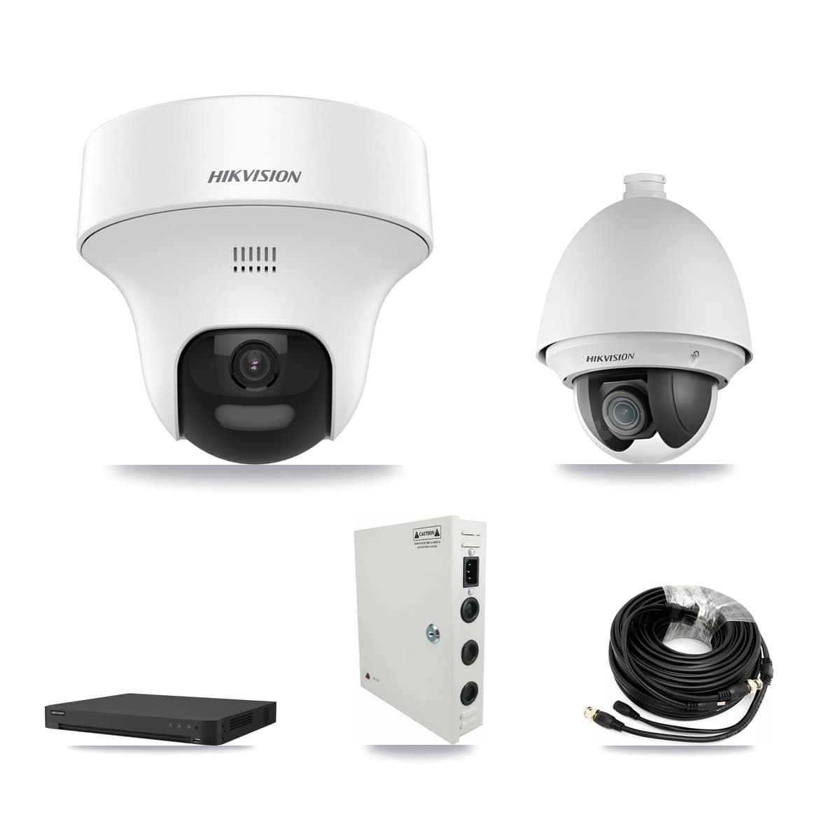 Hikvision 16-Channel 2MP – 5MP CCTV Kit — 1 DS-2AE4225T 2MP PTZ + 2 DS-2CE70K0T 5MP Turret Cameras + 3TB Recording (IDS-7216HUHI Recorder)