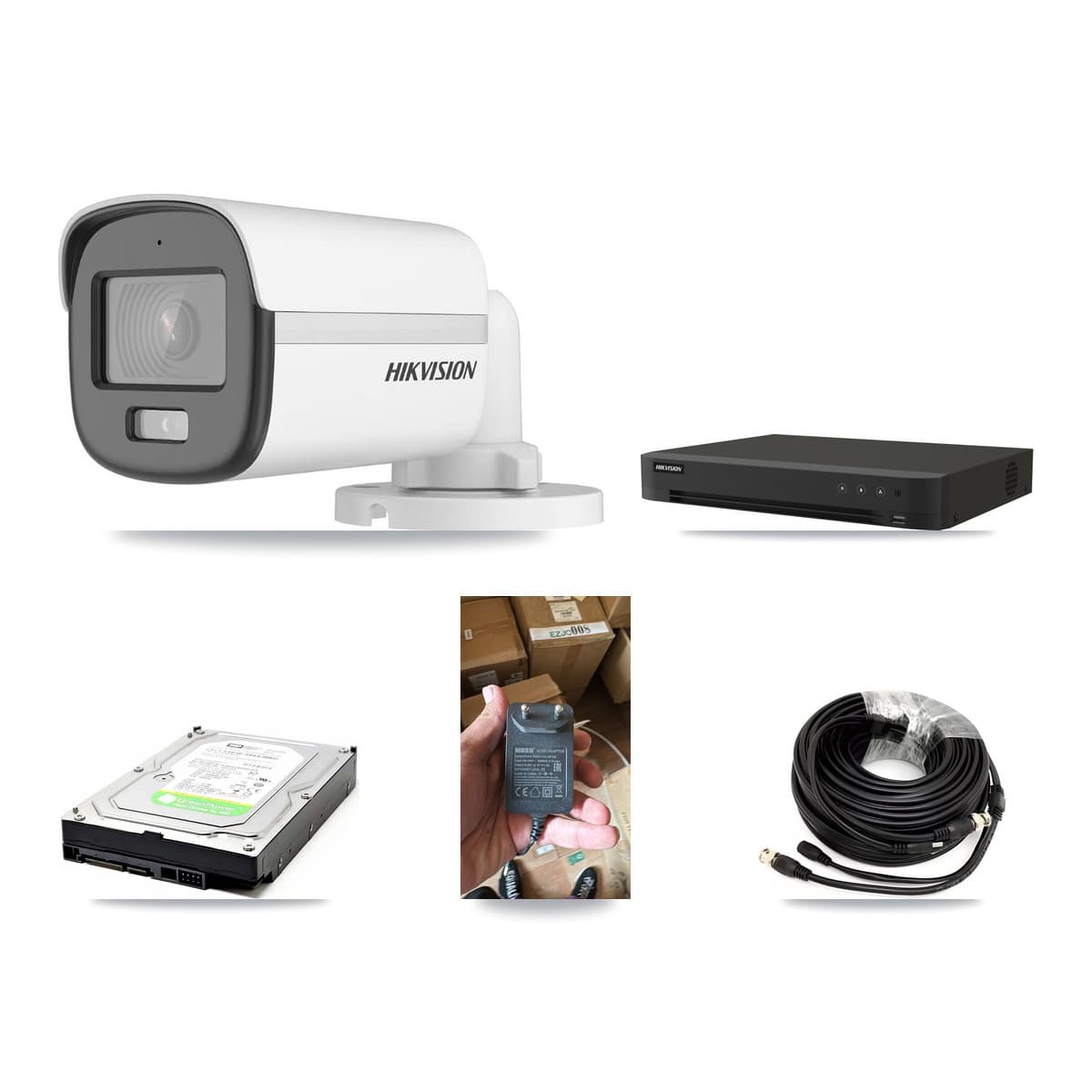 Hikvision 16-Channel 5MP CCTV Kit — 1 DS-2CE12KF0T Bullet Camera + 1TB Recording (IDS-7216HQHI Recorder)