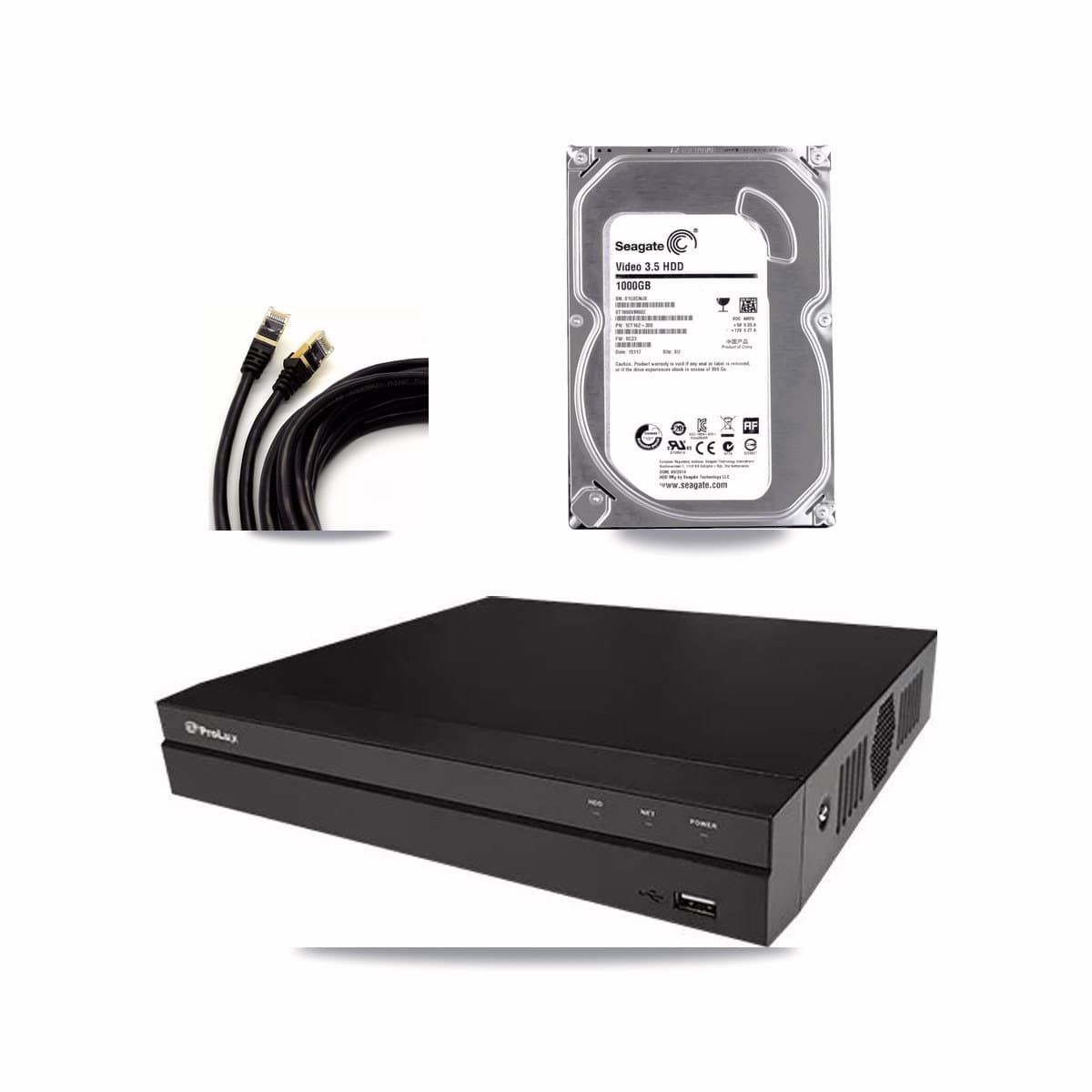 Prolux 8-channel CCTV kit: 3 cameras (3× 5MP Dome), 1TB hard drive