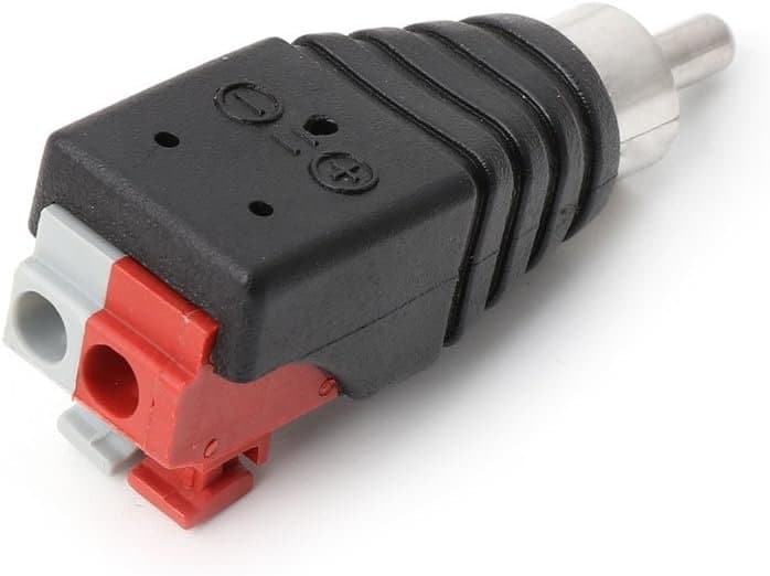 Wire to RCA Male Push Connector Adapter for CCTV and AV