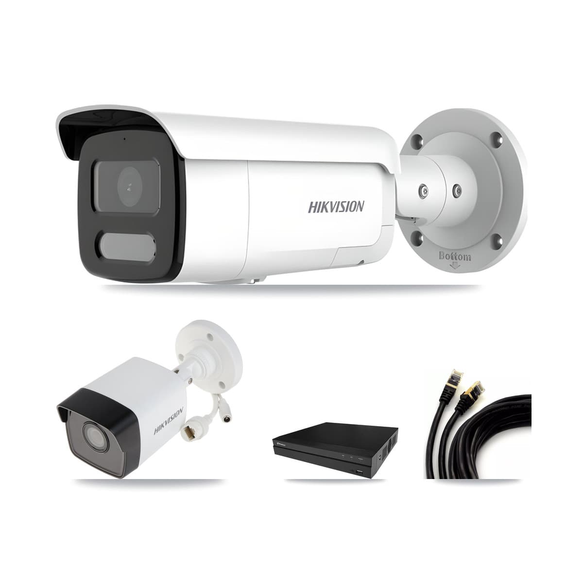 Hikvision & Prolux 8-Channel 4MP – 5MP CCTV Kit — 1 5MP + 5 4MP Bullet Cameras + 8TB Recording