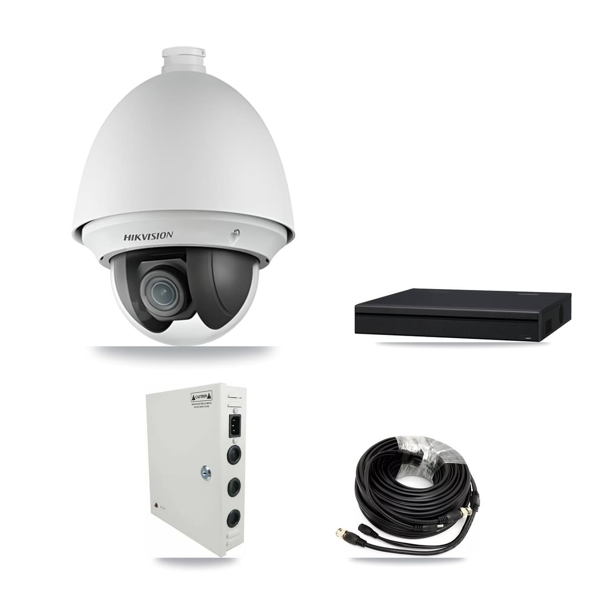 Hikvision 8-Channel 2MP CCTV Kit — 4 PTZ Cameras + 3TB Recording (XVR-3108AD Recorder)
