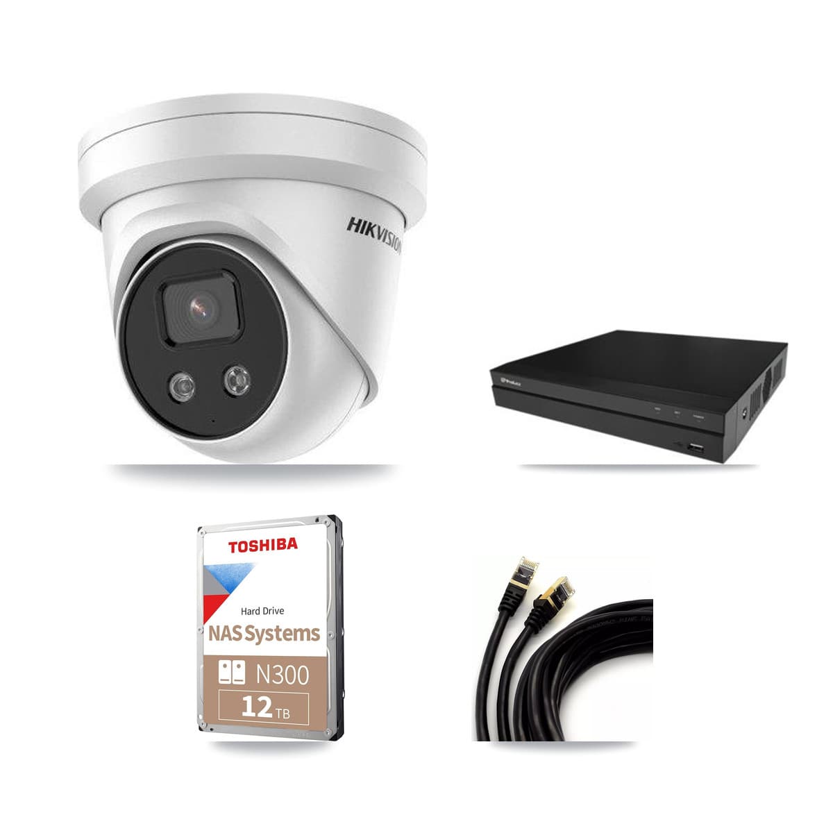 Hikvision & Prolux 16-Channel 5MP CCTV Kit — 9 Turret Cameras + 12TB Recording