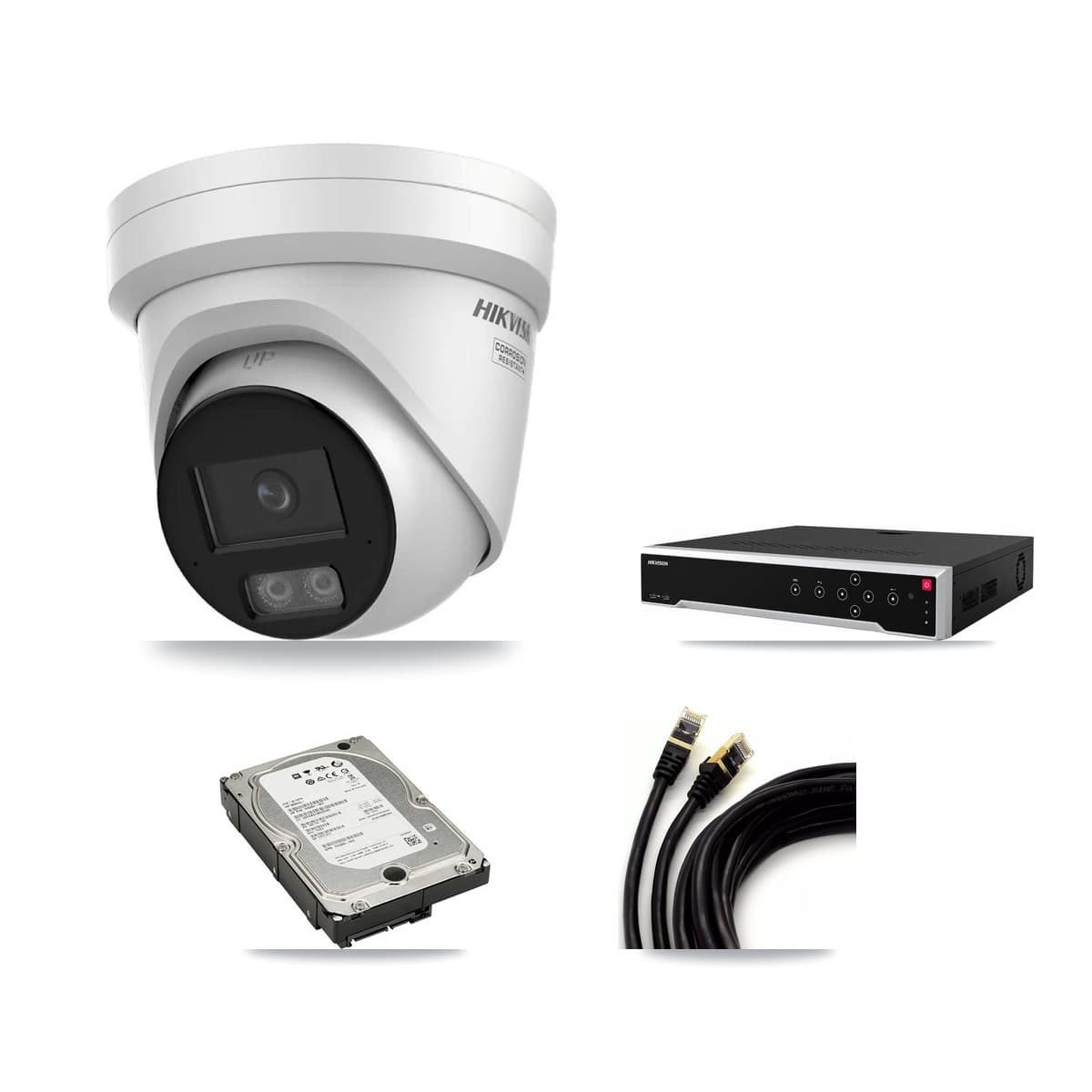 Hikvision 32-Channel 4K CCTV Kit — 2 DS-2CD2387G3 Turret Cameras + 5TB Recording - Image 1