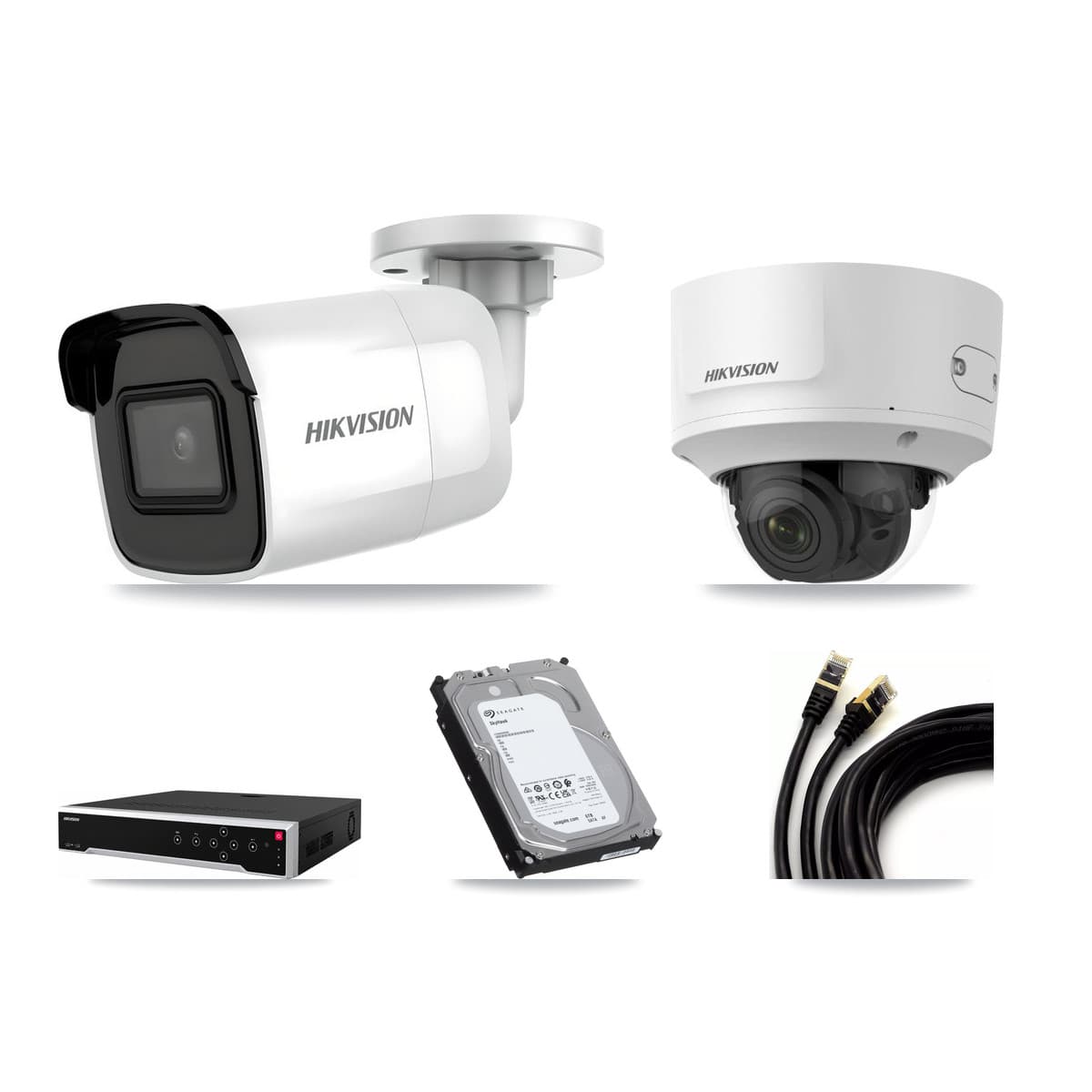 Hikvision 32-Channel 2MP – 4K CCTV Kit — 6 4K Bullet + 2 2MP Dome Cameras + 3× 6TB Recording