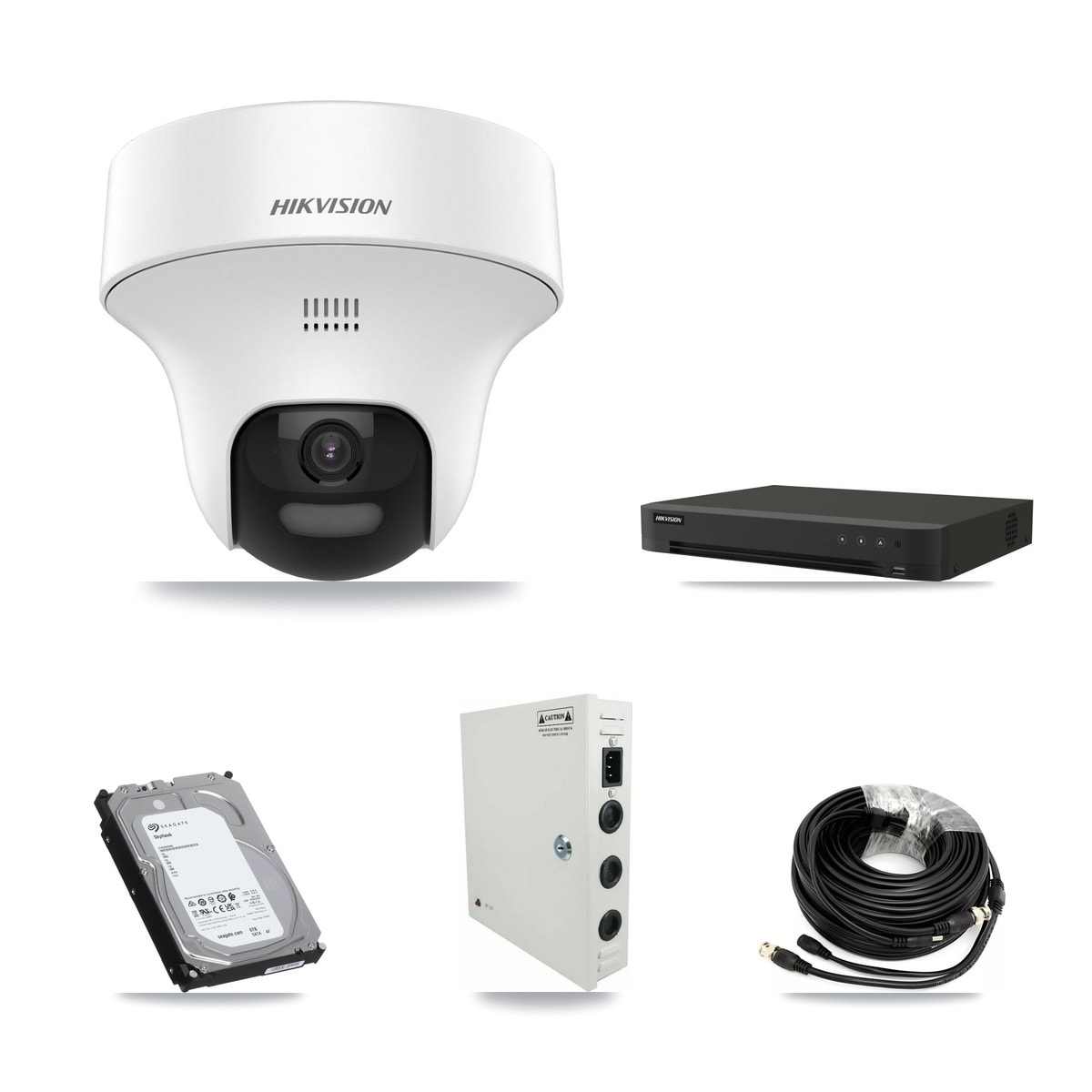 Hikvision IDS-7216HQHI-M1/XT 16-Channel DVR CCTV Kit — 10× DS-2CE70K0T-PTLTS 5MP Cameras + 6TB HDD - Image 1