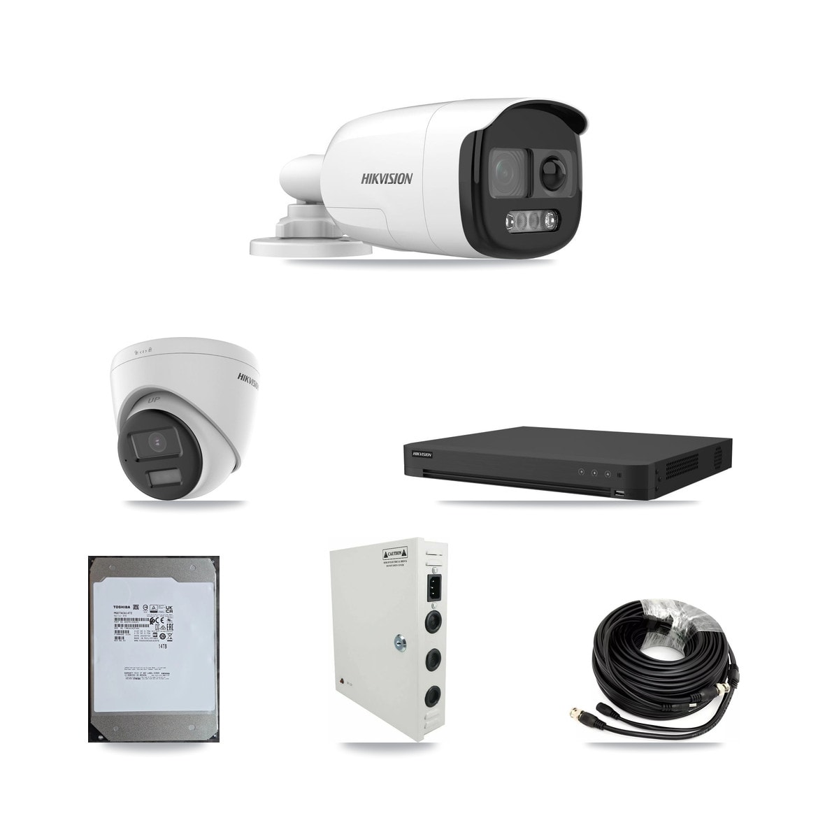 Hikvision 16-Channel 5MP – 4K CCTV Kit — 8 5MP Bullet + 3 4K Turret Cameras + 14TB Recording - Image 1