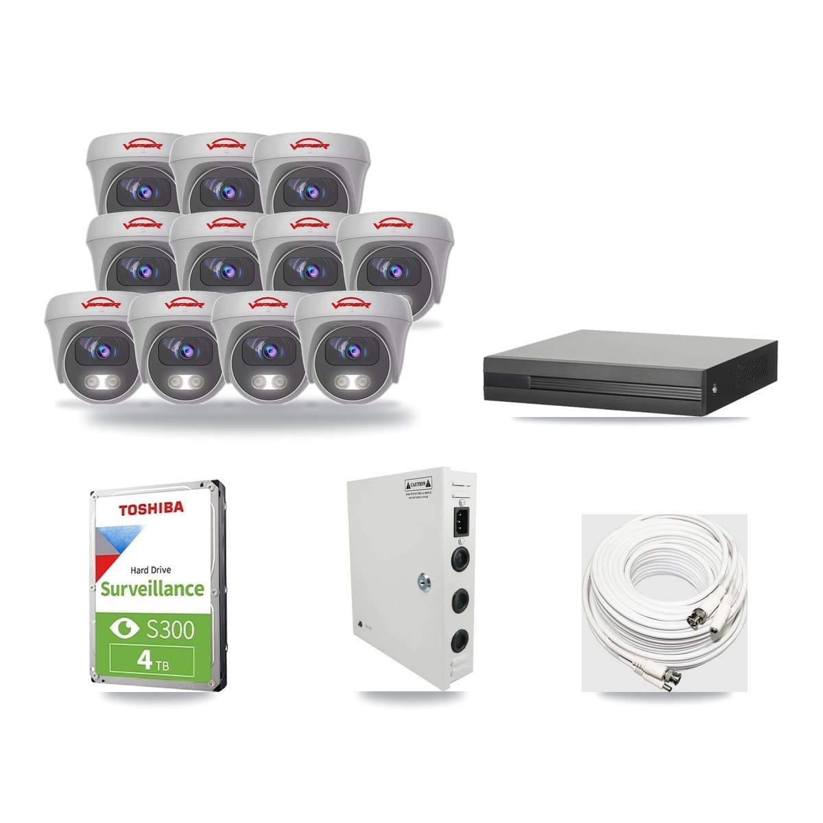 16-Channel 5MP CCTV Kit — 11 Viper Cameras + 4TB Recording - Image 1