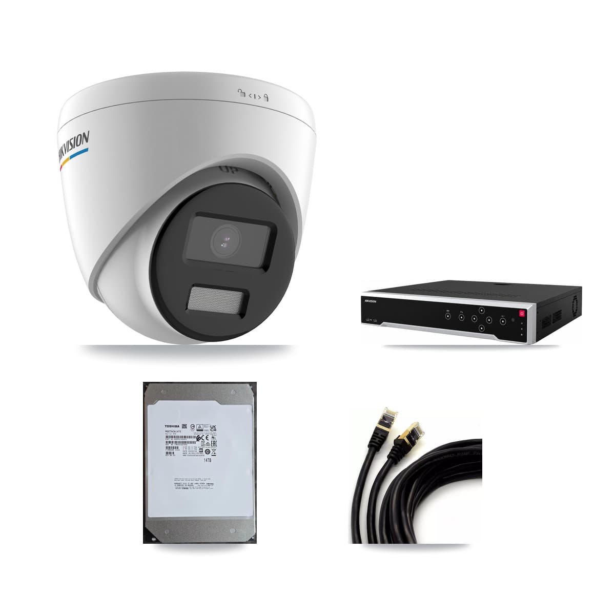 Hikvision 32-Channel 2MP CCTV Kit — 22 Turret Cameras + 14TB Recording