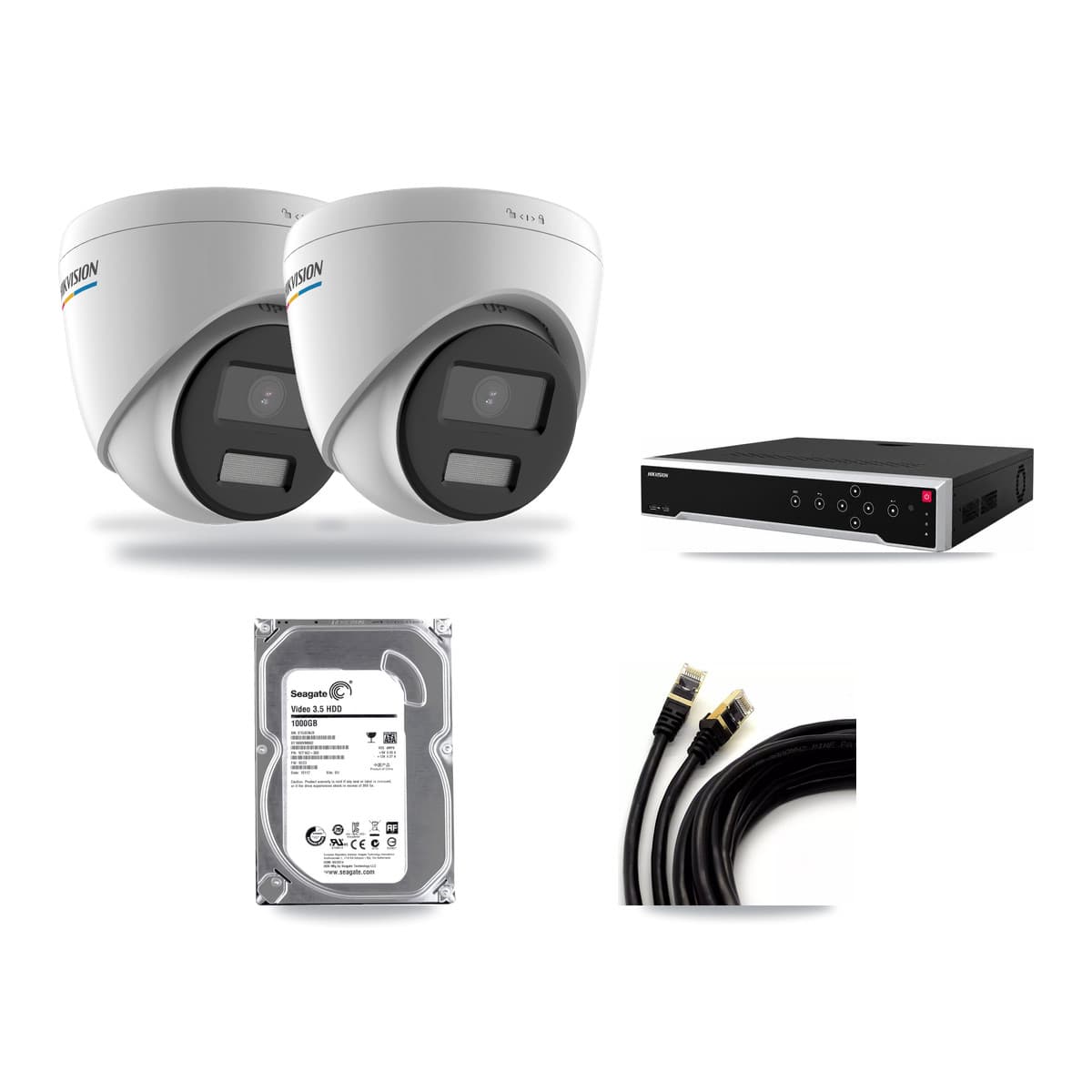 Hikvision 32-Channel 2MP CCTV Kit — 2 Turret Cameras + 1TB Recording - Image 1