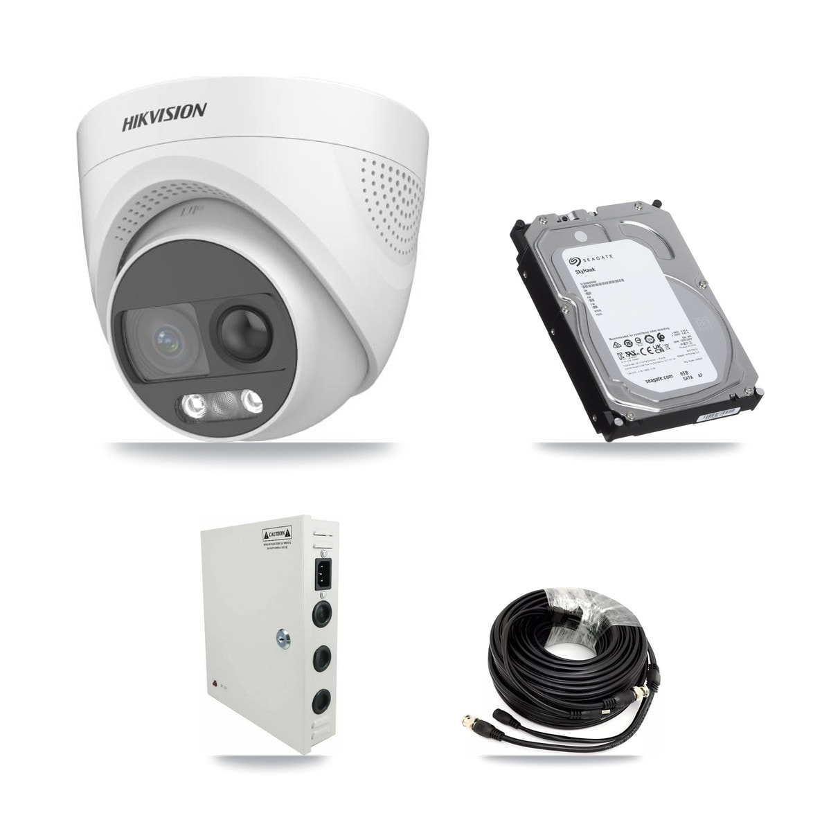 Hikvision 32-Channel 5MP CCTV Kit — 16 DS-2CE72KF3T Turret Cameras + 3× 6TB Recording (DS-7332HQHI Recorder)