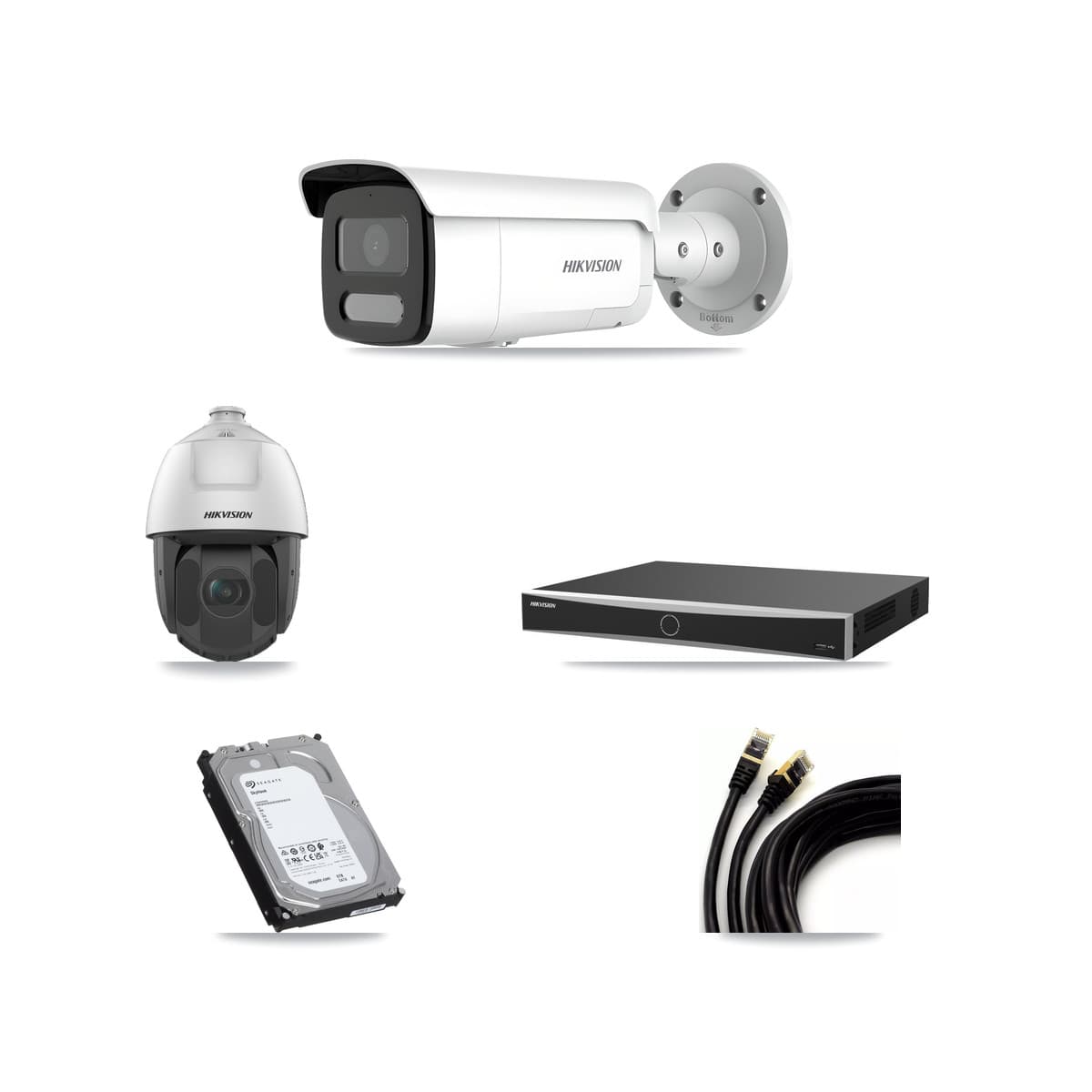 Hikvision 16-Channel 2MP – 4MP CCTV Kit — 5 4MP Bullet + 1 2MP PTZ Cameras + 6TB Recording (DS-7616NXI Recorder) - Image 1