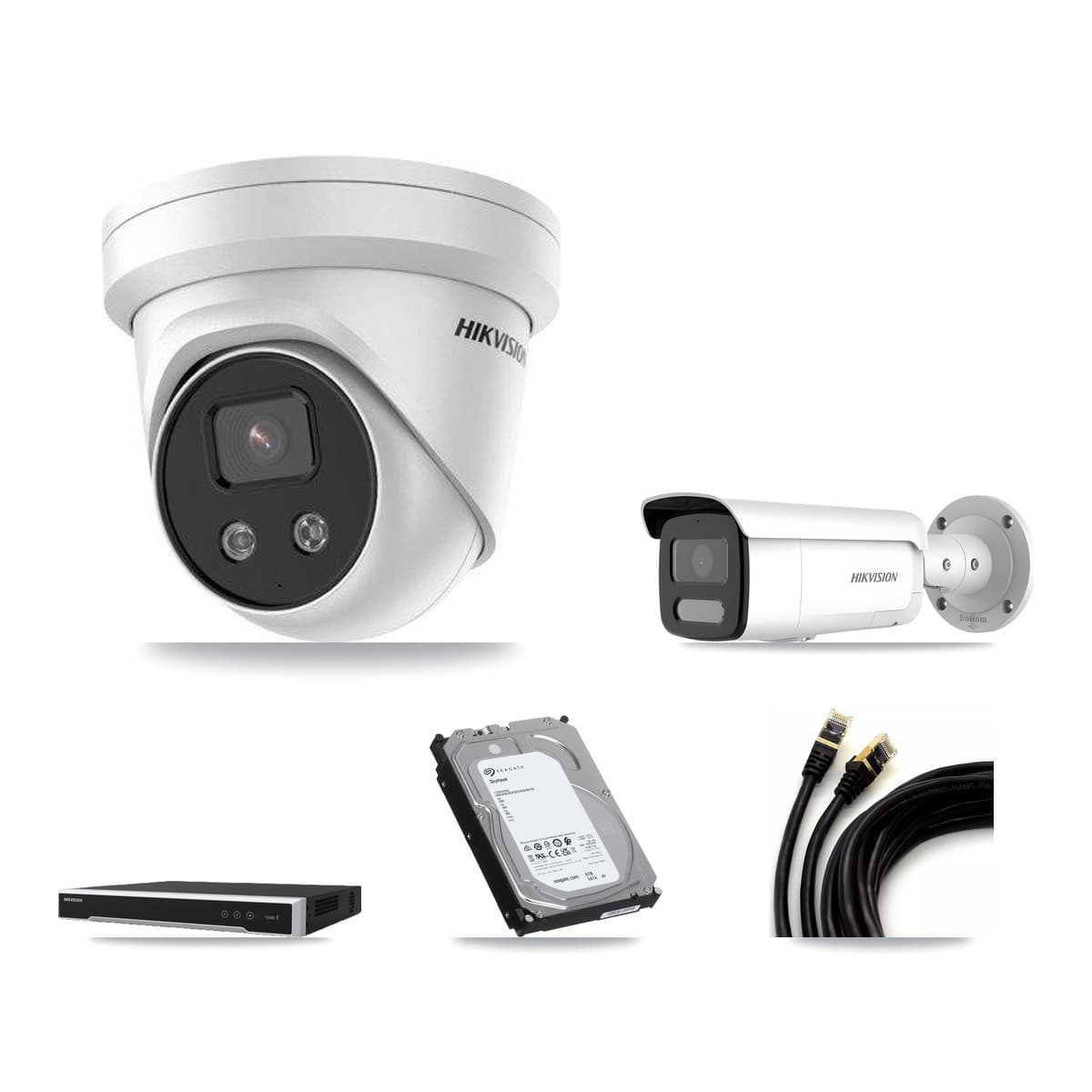Hikvision 16-Channel 4MP – 5MP CCTV Kit — 1 4MP Bullet + 5 5MP Turret Cameras + 6TB Recording