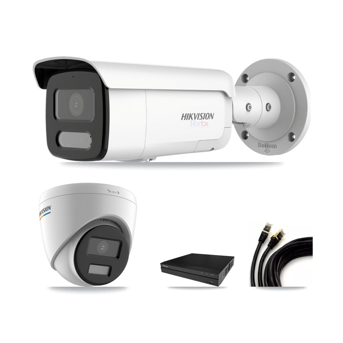 Hikvision & Prolux 8-Channel 2MP – 4K CCTV Kit — 1 2MP Turret + 3 4K Bullet Cameras + 8TB Recording