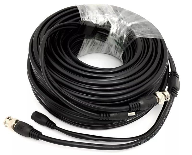 RG59 CCTV Cable 15m BNC Video with DC Power Shotgun Lead for Camera to DVR
